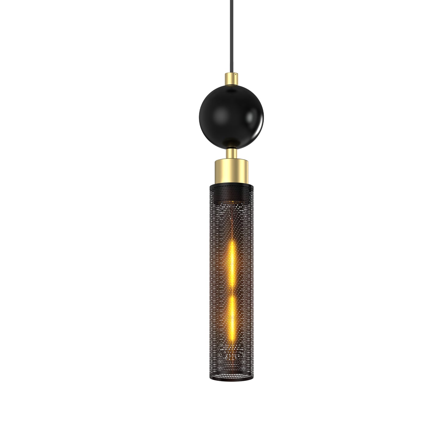 Black Wrought Iron Pendant Chandelier with Adjustable Cord - view 8