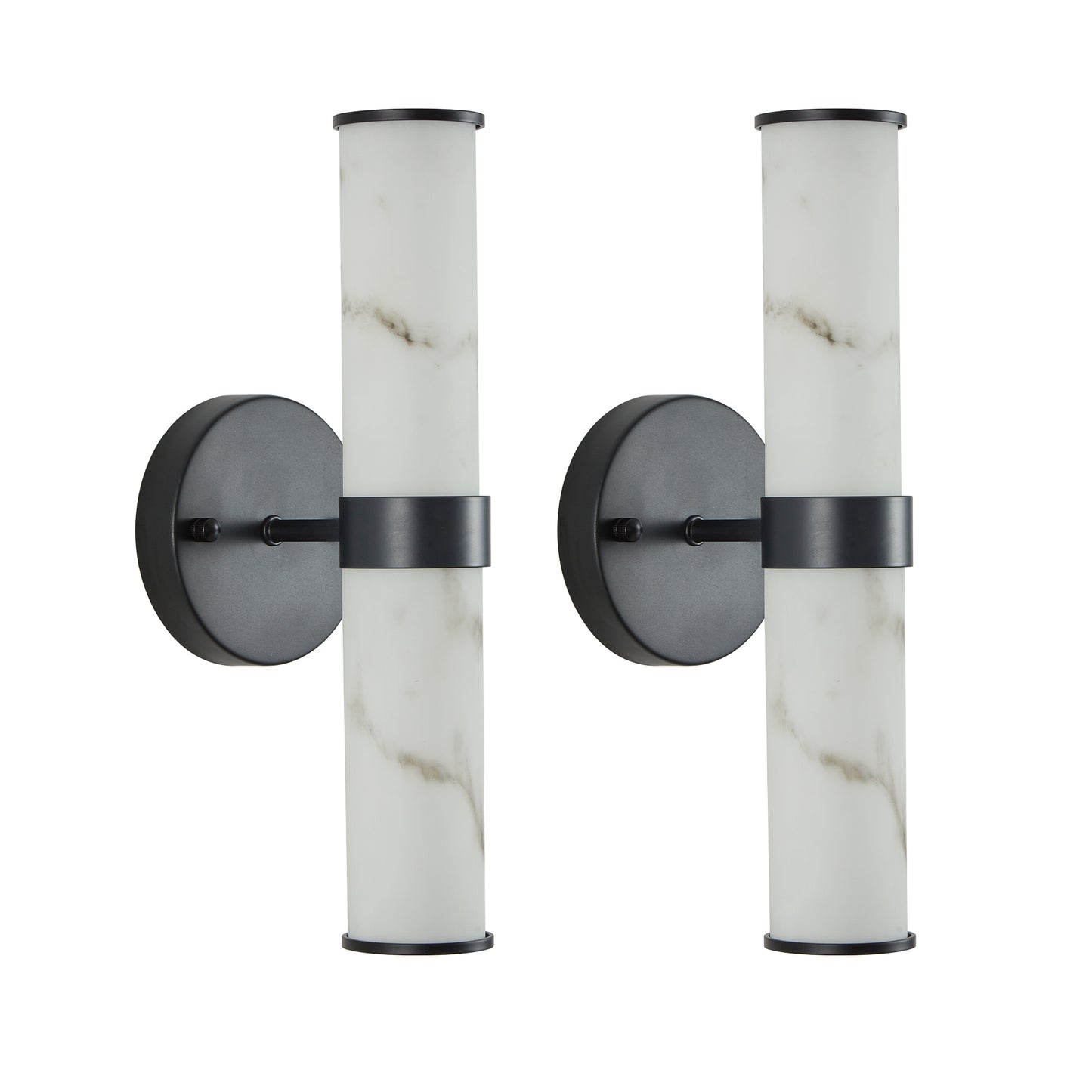 Marble Texture Wall Light with Black Frame, Set of 2 - view 13