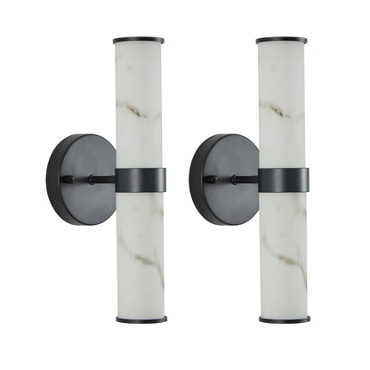 Marble Texture Wall Light with Black Frame, Set of 2 - view 13