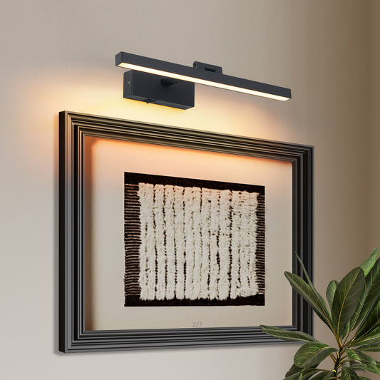 16" Modern Black Dimmable LED Vanity Light
