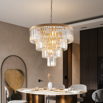 24" 4-Tier Gold Crystal Chandelier - view 5