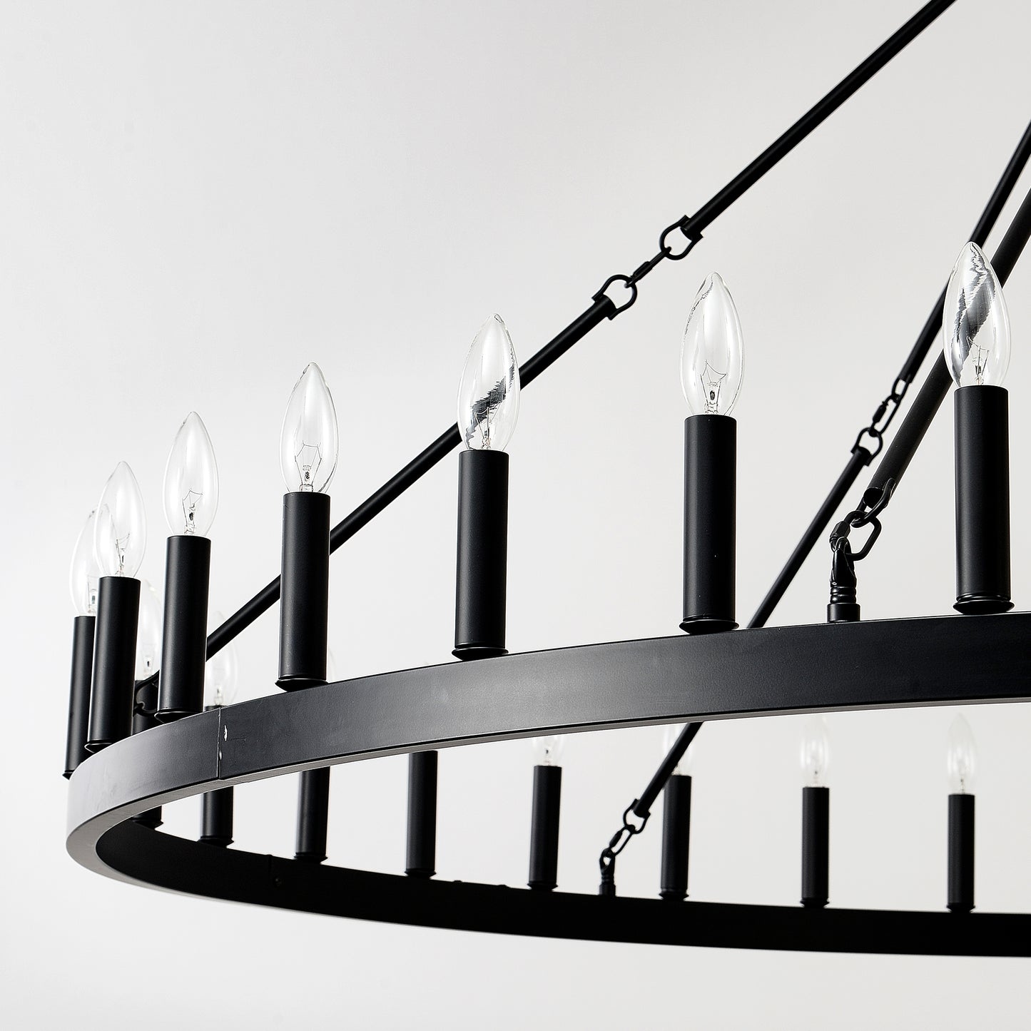 63.8" 36-Light Wagon Wheel Farmhouse Chandelier - view 16