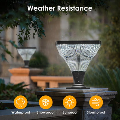 15" Black LED Outdoor Post Light with Remote - view 3