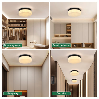 12" Black Round LED Flush Mount Ceiling Light - view 3