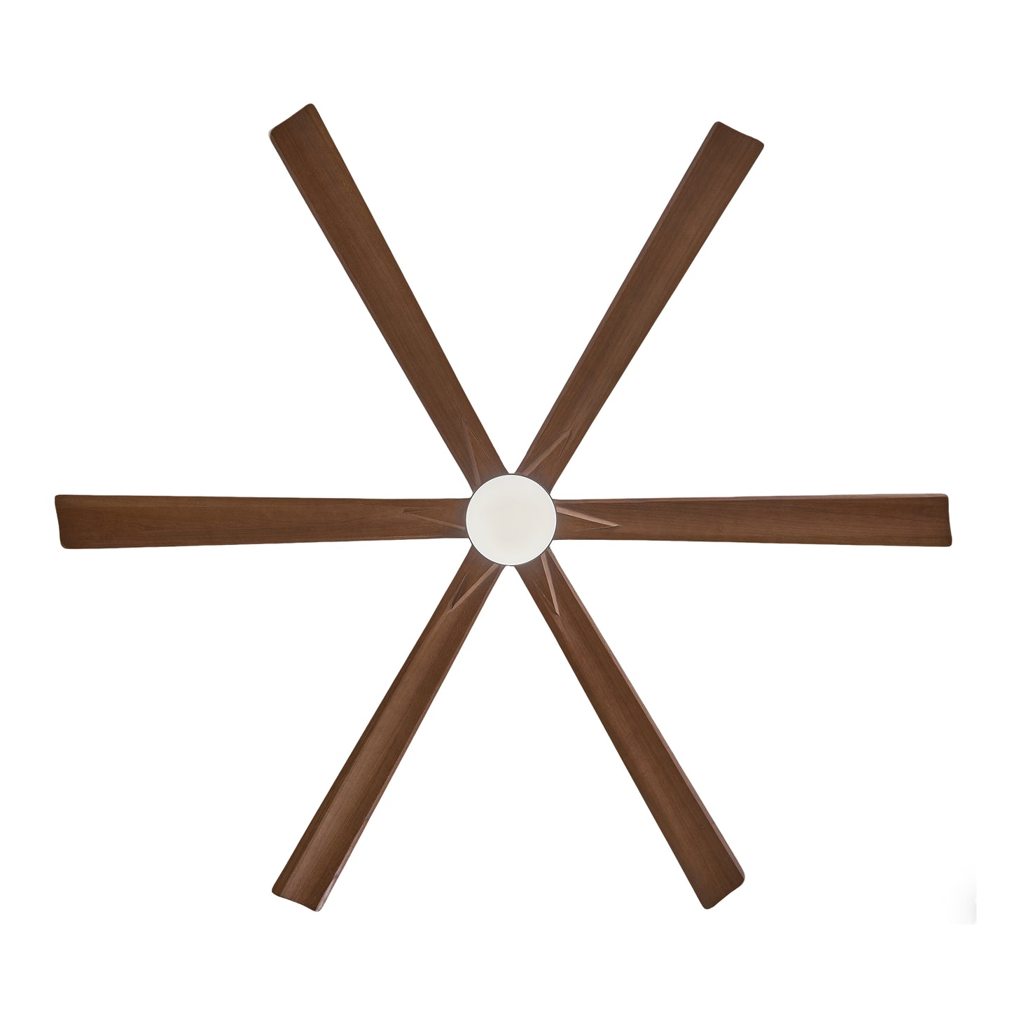 70" Matte Black & Walnut Solid Wood Ceiling Fan - view 22