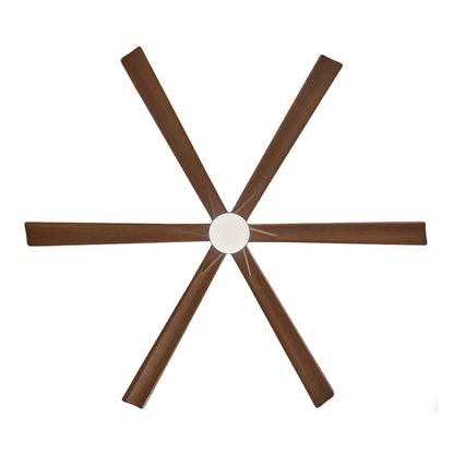 70" Matte Black & Walnut Solid Wood Ceiling Fan - view 22