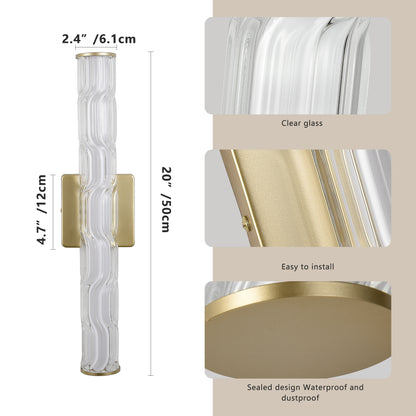 19.7"H Gold Crystal Wall Sconce, Set of 2 - view 9