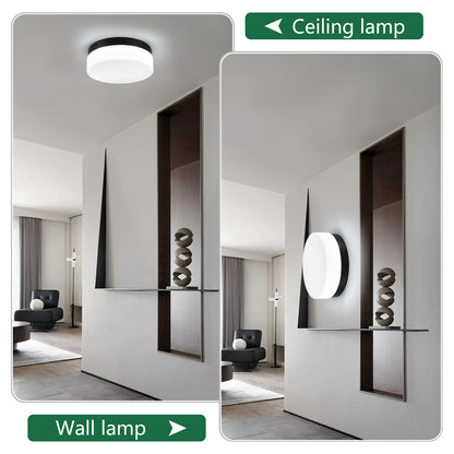 12" Black Round LED Flush Mount Ceiling Light - view 4