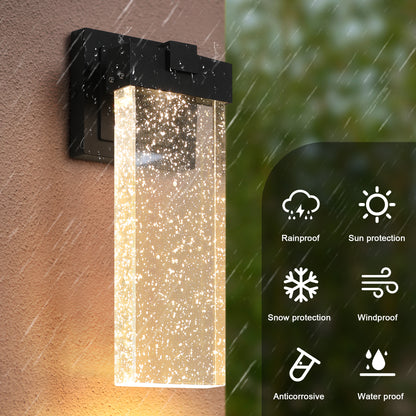 Black Bubble Crystal Outdoor Wall Light, Set of 2 - view 9
