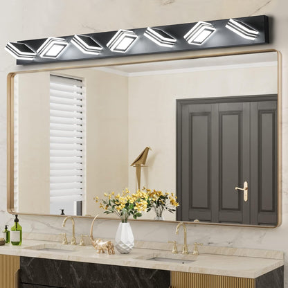 45" 7-Light Black LED Vanity Wall Light - view 3