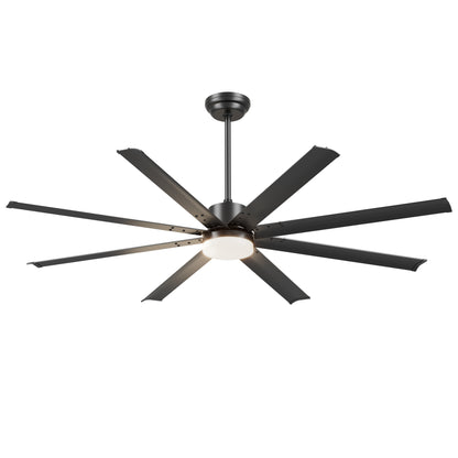 88" Black Industrial Ceiling Fan with Remote - view 17