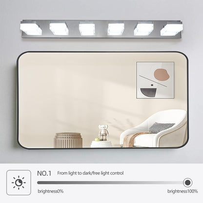 Modern 6-Light Chrome LED Vanity Light - view 2
