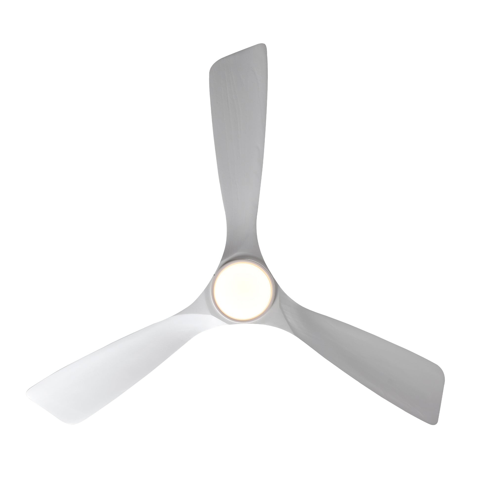 52" Matte White Solid Wood Ceiling Fan with Dimmable LED - view 19