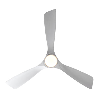 52" Matte White Solid Wood Ceiling Fan with Dimmable LED - view 19