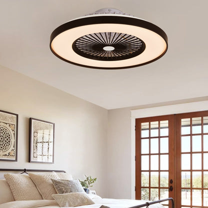 23" Black Smart Ceiling Fan with RGB LED - view 3