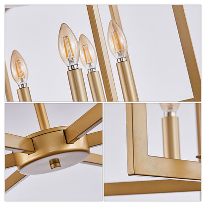 22" 6-Light Gold Geometric Chandelier - view 8