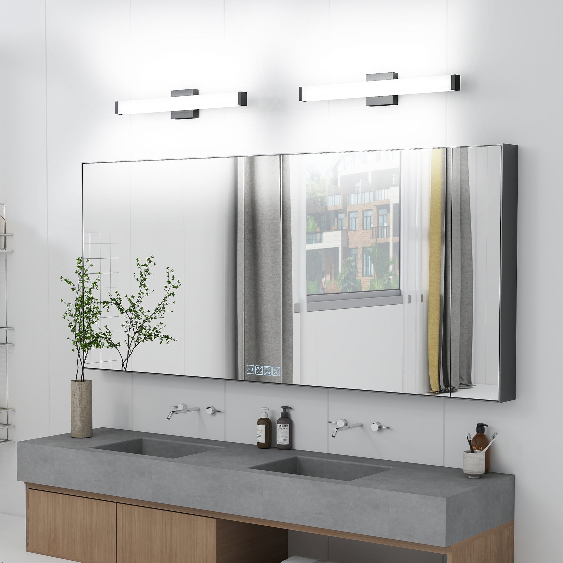 25" Black LED Bathroom Vanity Light - view 5