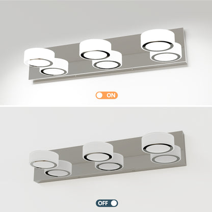 21" 3-Light Chrome Rotating Oval LED Vanity Light - view 7