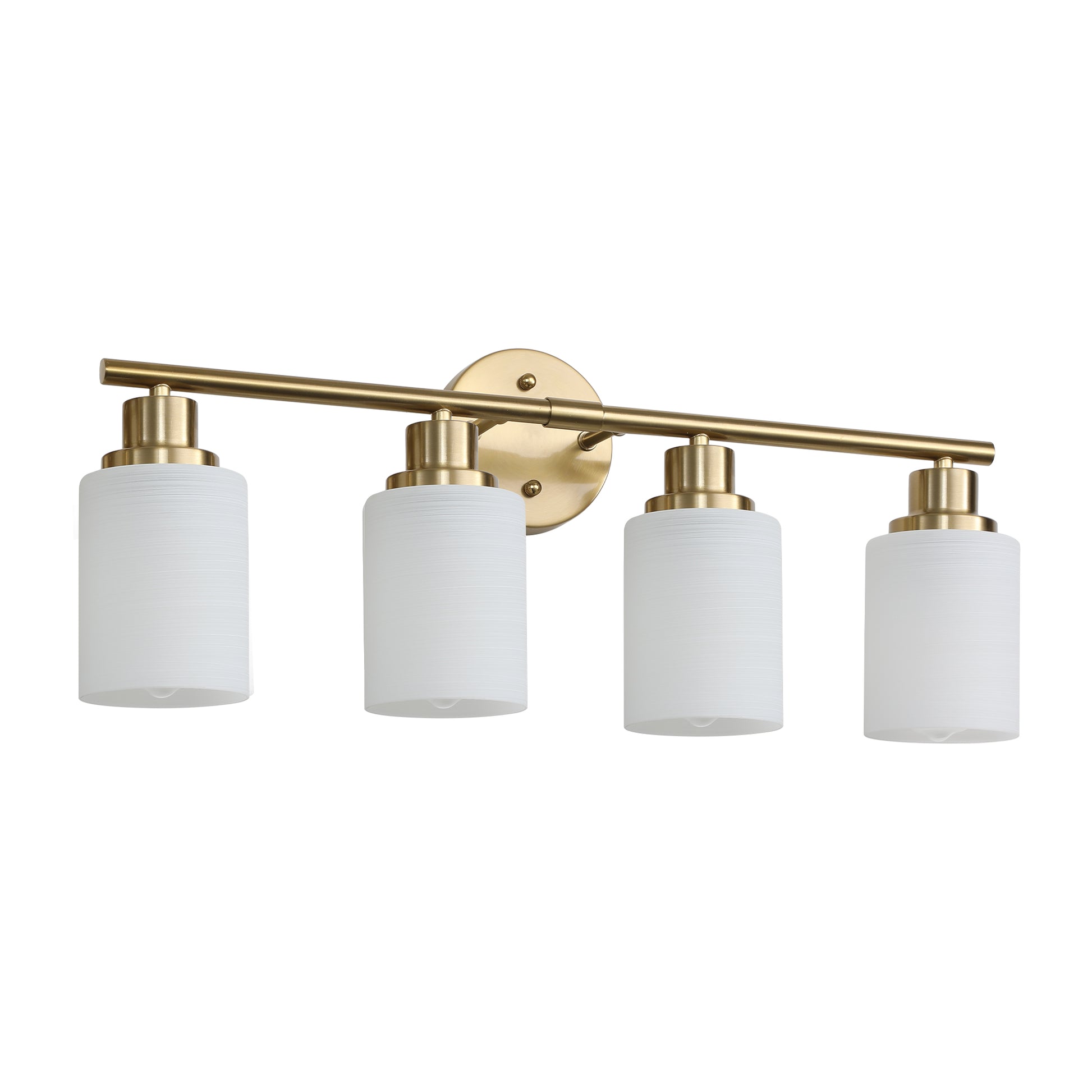 24" 4-Light Gold Vanity Light with Frosted Glass - view 10