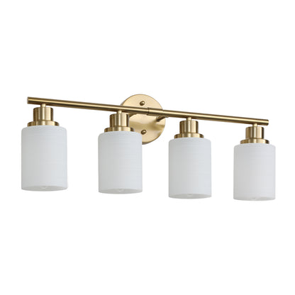24" 4-Light Gold Vanity Light with Frosted Glass - view 10