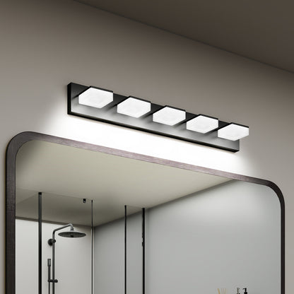 32" 5-Light Matte Black LED Vanity Light