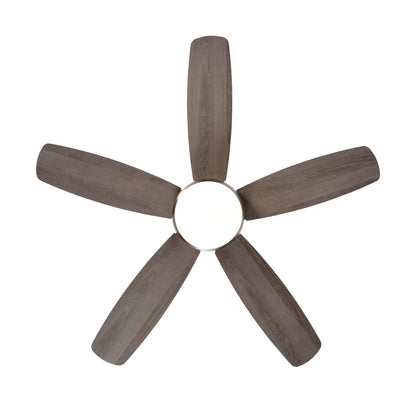 52" Satin Nickel Plywood Blade Ceiling Fan with Remote - view 22