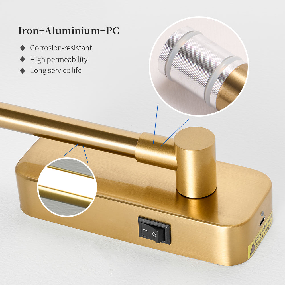 Gold Battery Operated LED Wall Sconce with Remote - view 5