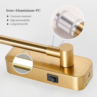 Gold Battery Operated LED Wall Sconce with Remote - view 5