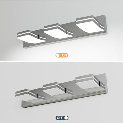 3-Light Chrome Minimalist LED Vanity Light - view 5