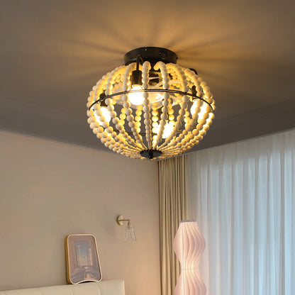White Wood Fan Light