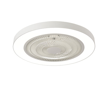 Matte White Flush Mount Ceiling Fan with Dimmable LED - view 17