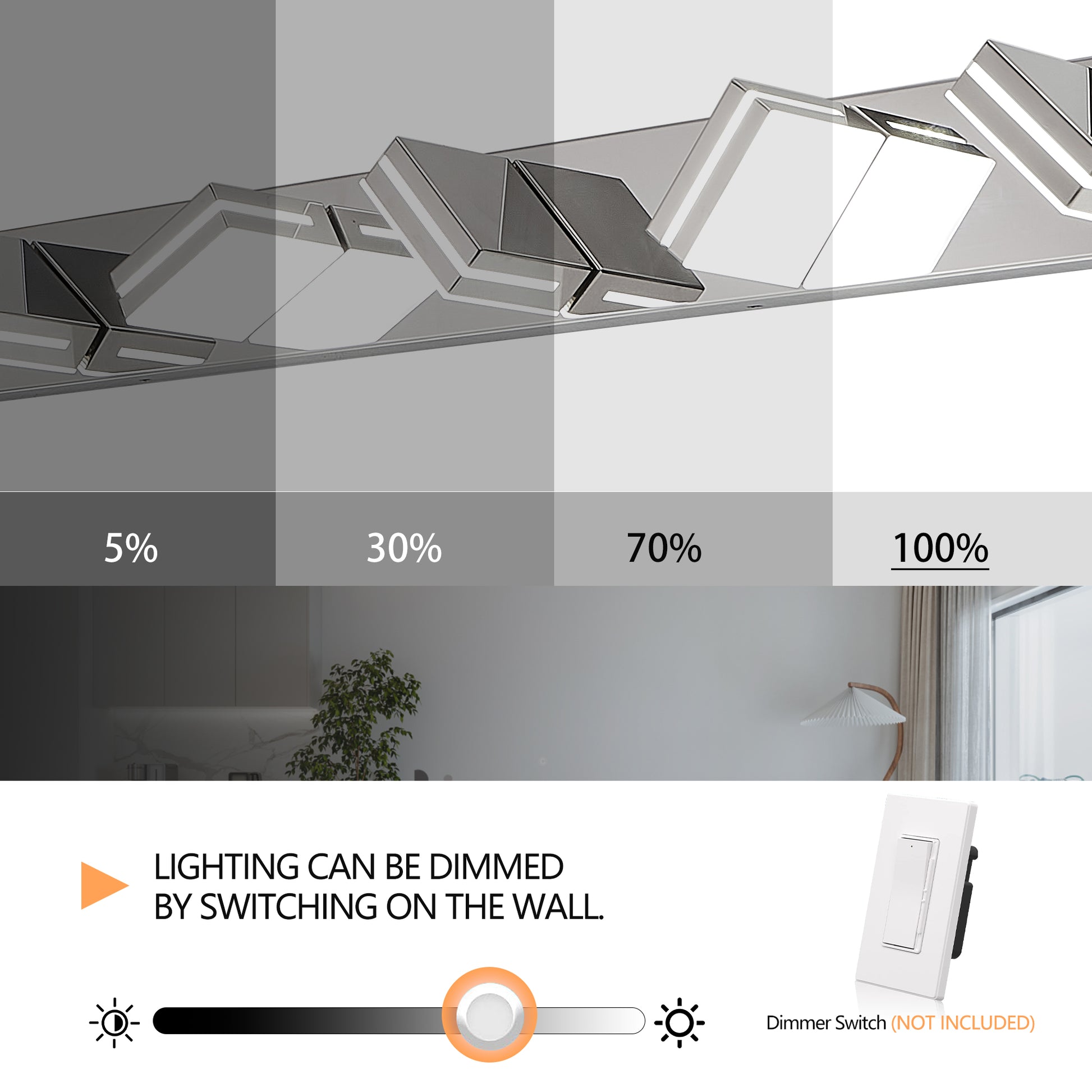 8-Light Chrome LED Bathroom Vanity Light - view 8