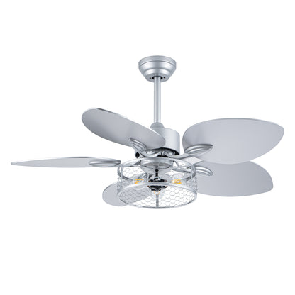 42" Silver Reversible Ceiling Fan with Remote
