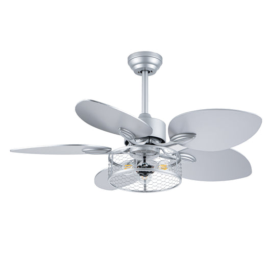 42" Silver Reversible Ceiling Fan with Remote