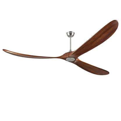 88" Nickel Solid Wood Ceiling Fan with Remote - view 11