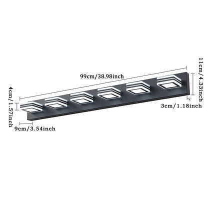 39" 6-Light Black Acrylic LED Vanity Light - view 10