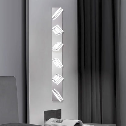 39" 6-Light Chrome LED Vanity Light with Acrylic Shades - view 4