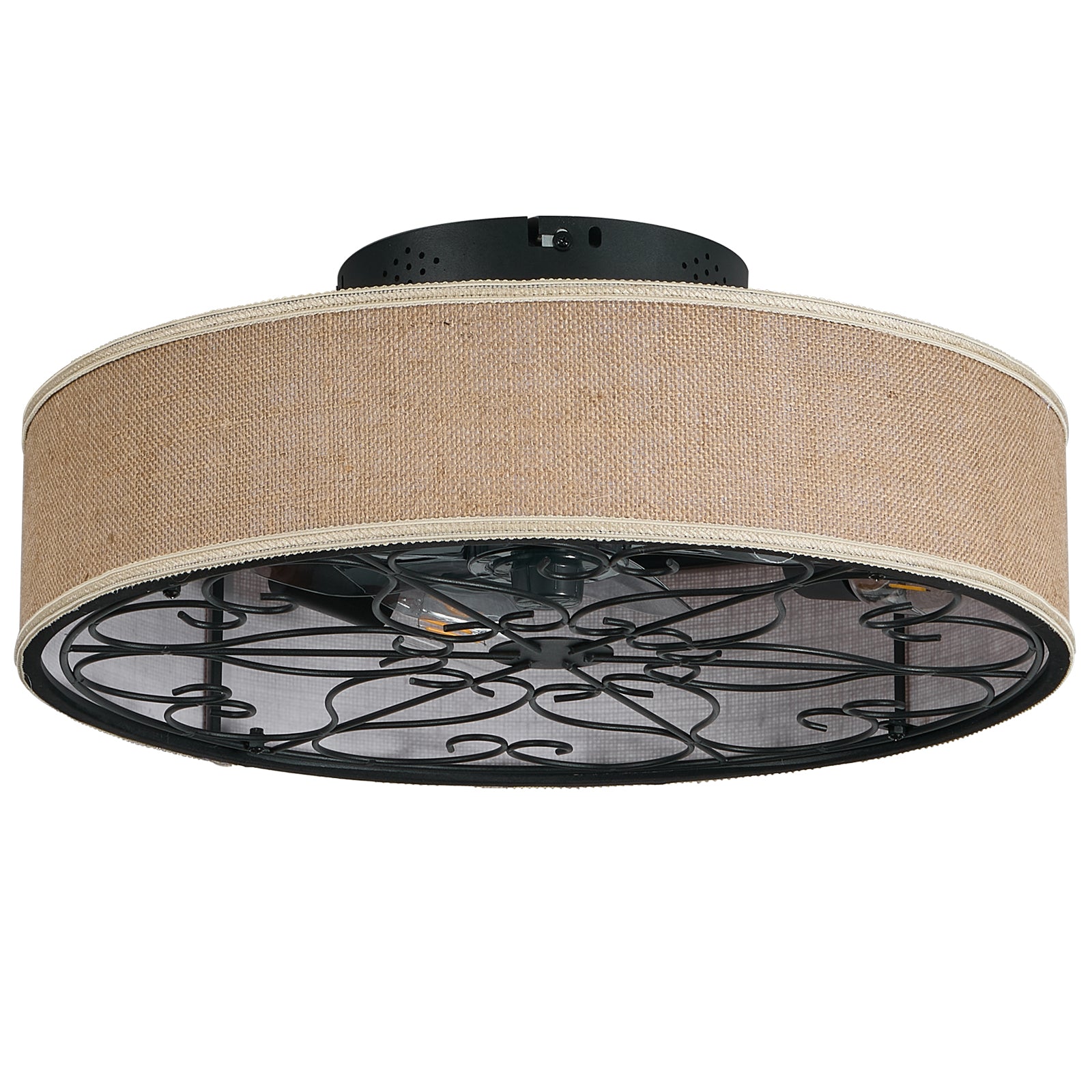 20" Black Farmhouse Caged Ceiling Fan with Remote - view 9
