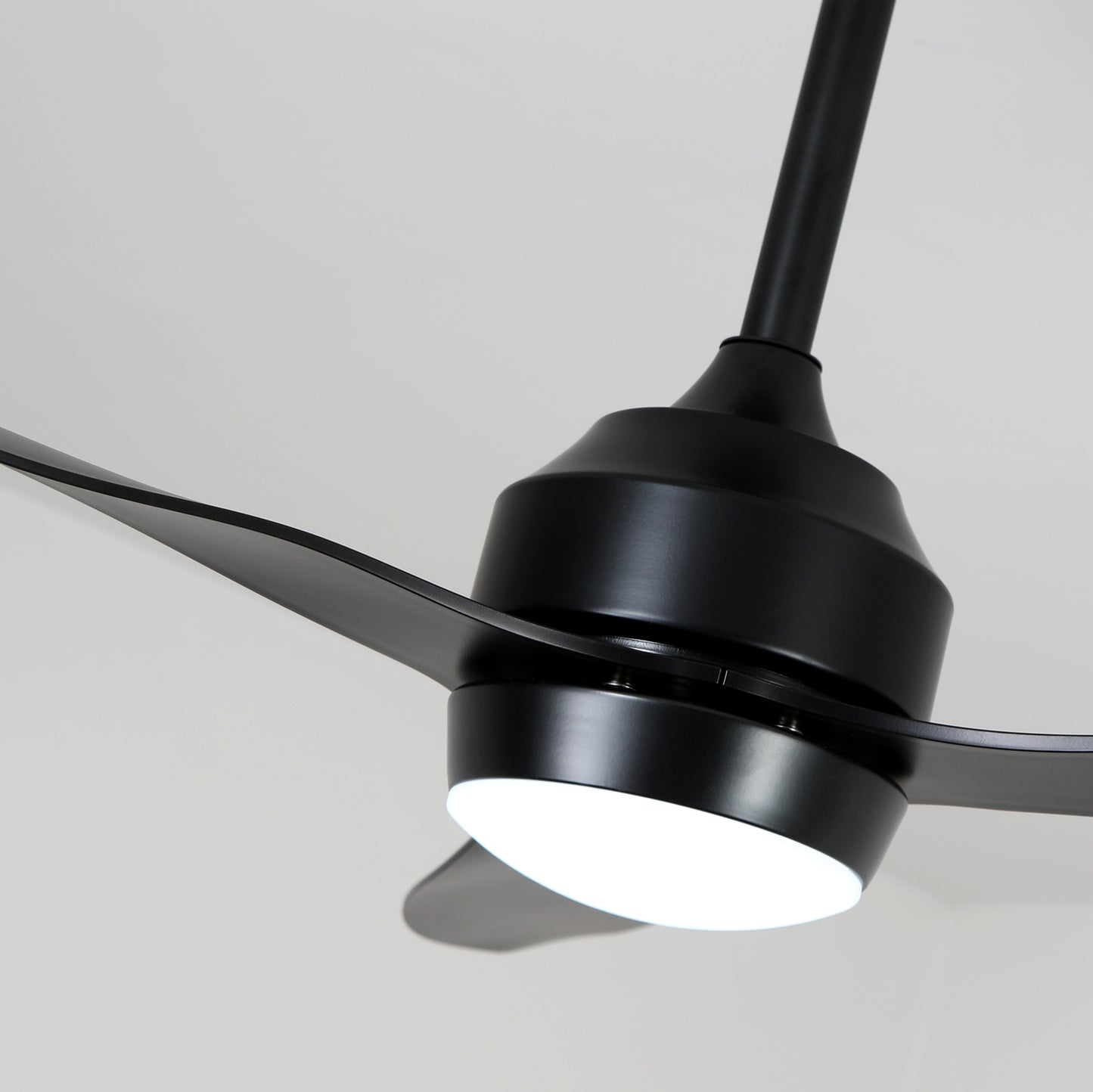 52" Matte Black 3-Blade Ceiling Fan with Light - view 25