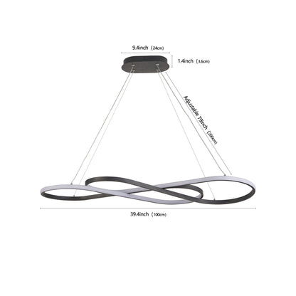 39" Black Infinity LED Pendant Light, Dimmable - view 7