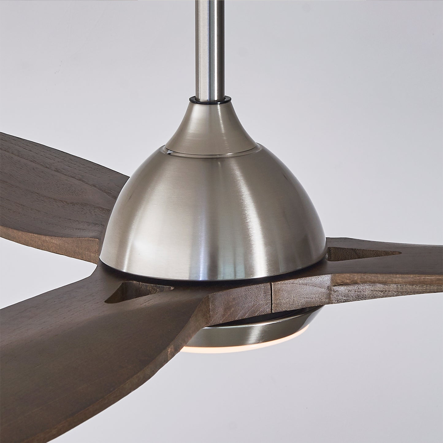 52" Nickel & Wood Reversible Ceiling Fan with Light - view 16