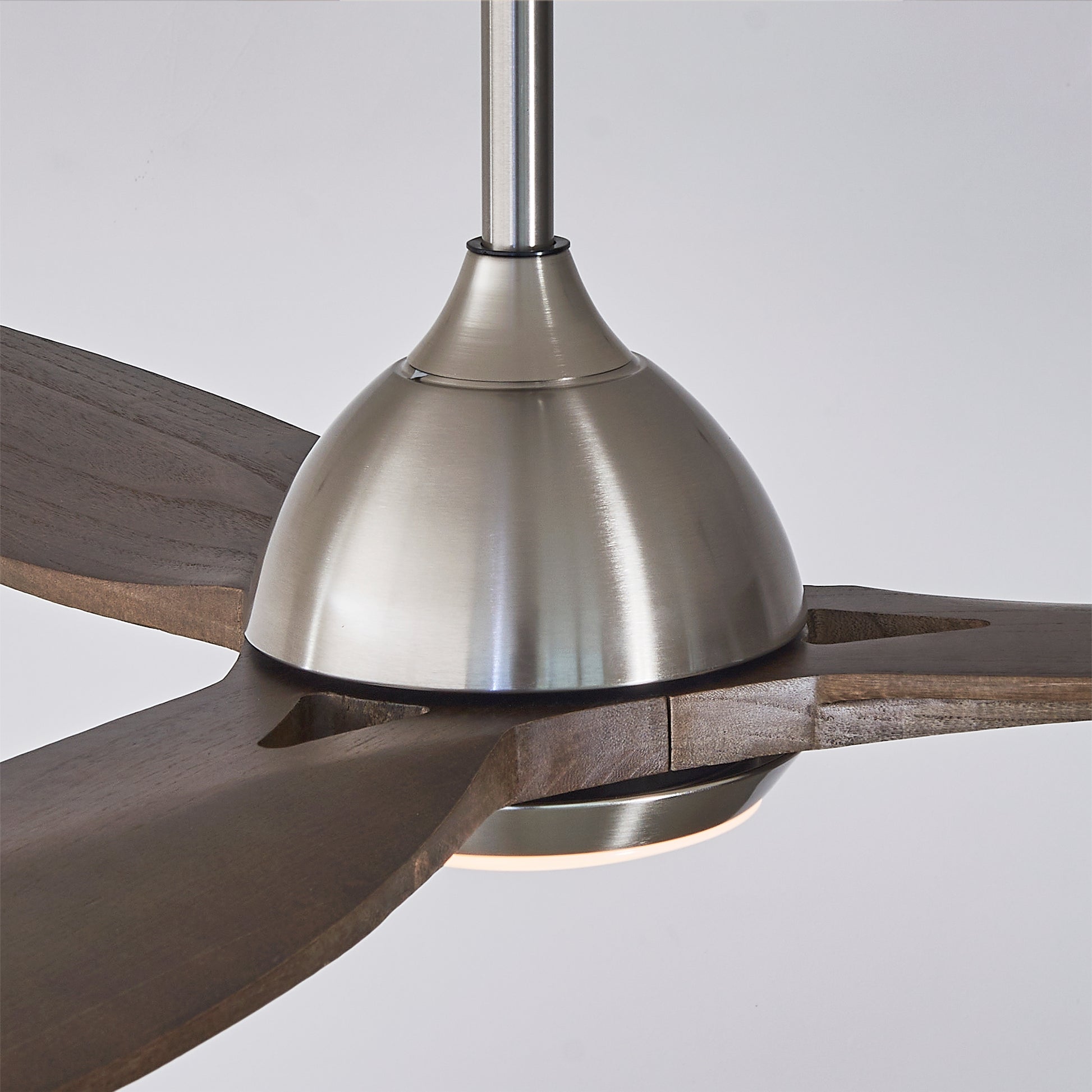 52" Nickel & Wood Reversible Ceiling Fan with Light - view 16