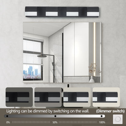 4-Light Matte Black Acrylic Vanity Light - view 5