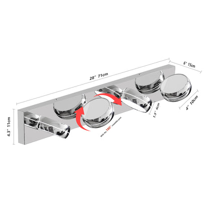 28" 4-Light Modern Chrome LED Vanity Light - view 7