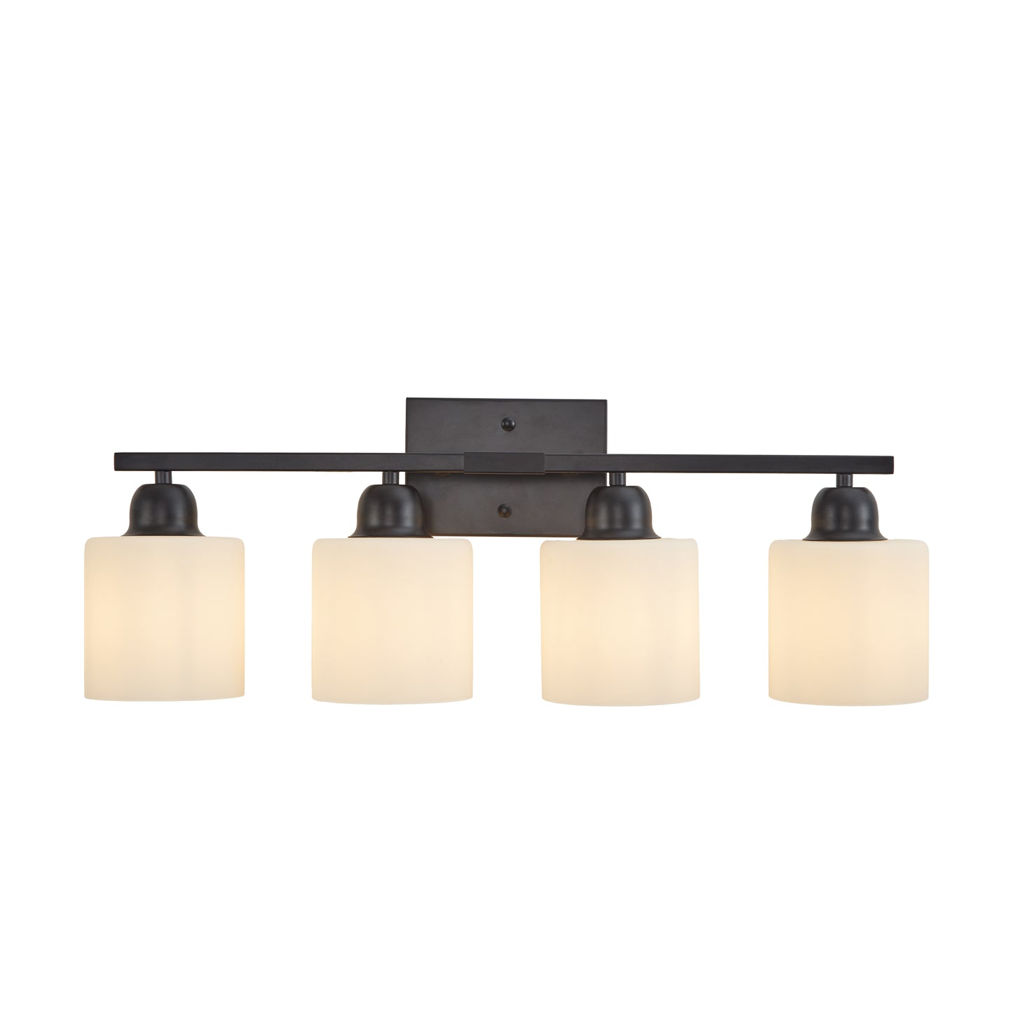 4-Light Black Vanity Wall Light with Frosted Glass - view 10