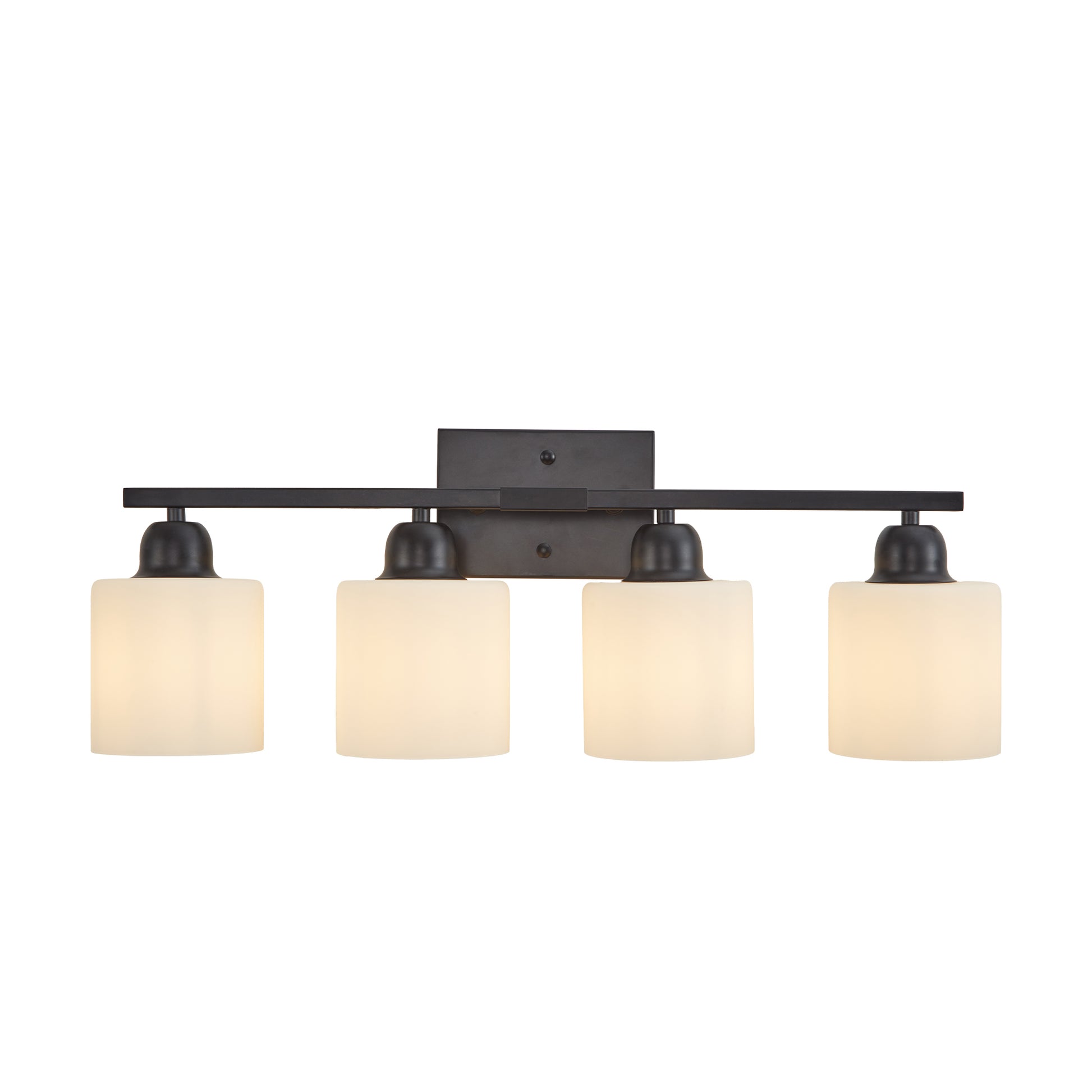 4-Light Black Vanity Wall Light with Frosted Glass - view 10