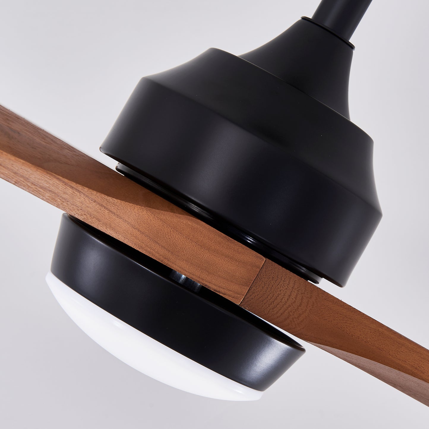62" Matte Black 3-Blade Solid Wood Ceiling Fan with Remote - view 16