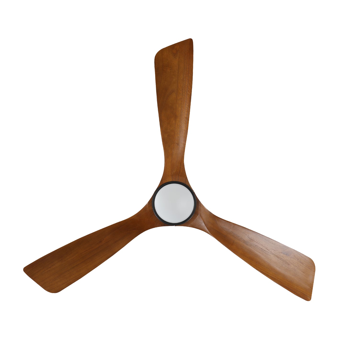52" Matte Black & Wood Ceiling Fan with Dimmable LED - view 18