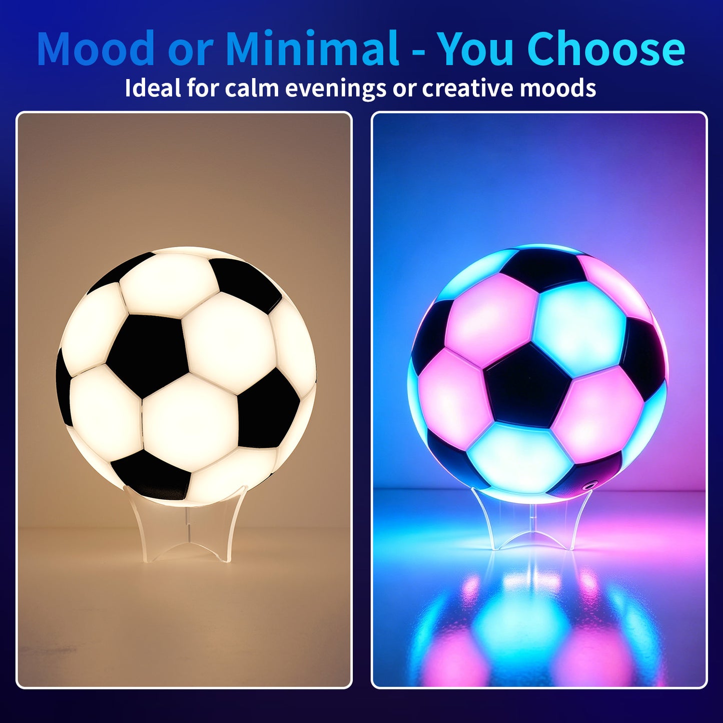 RGB Soccer Ball Night Light with Remote - view 8