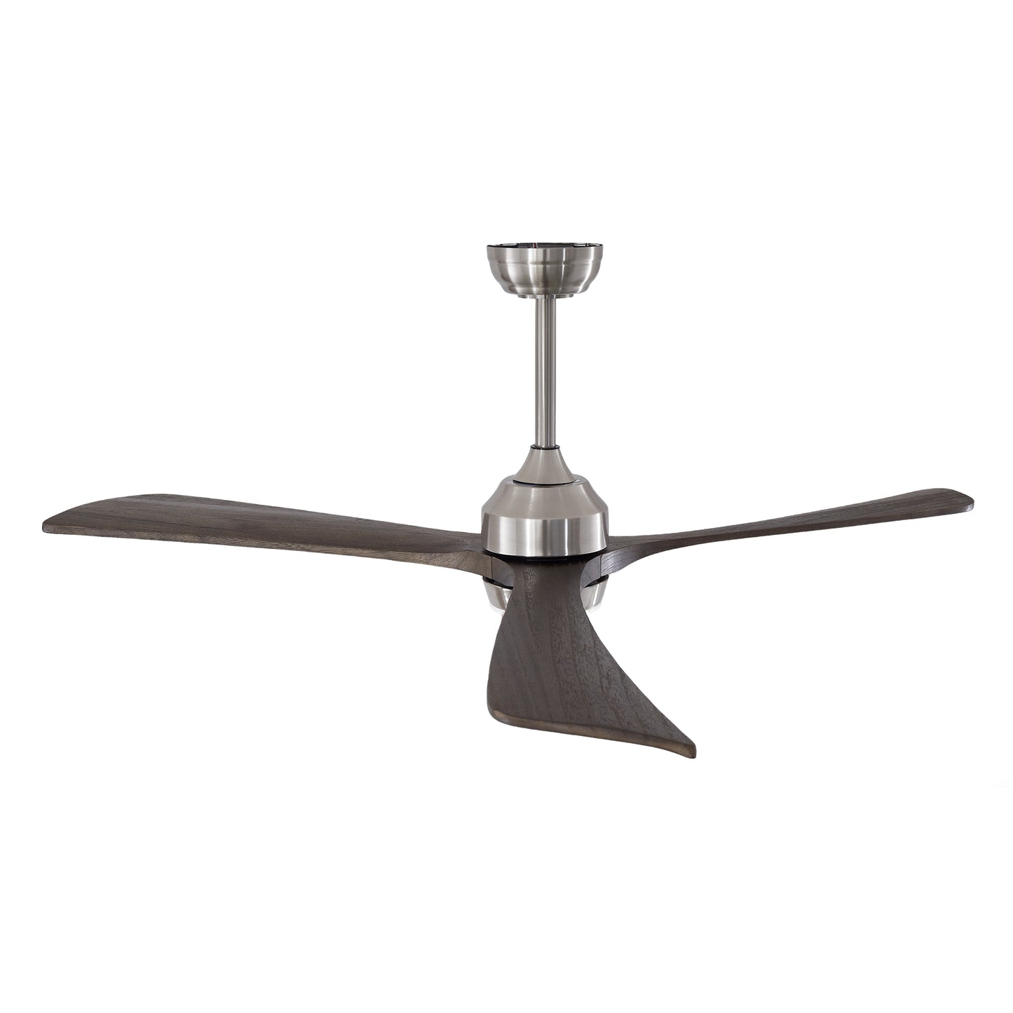62" Satin Nickel Solid Wood Ceiling Fan with Light & Remote - view 19